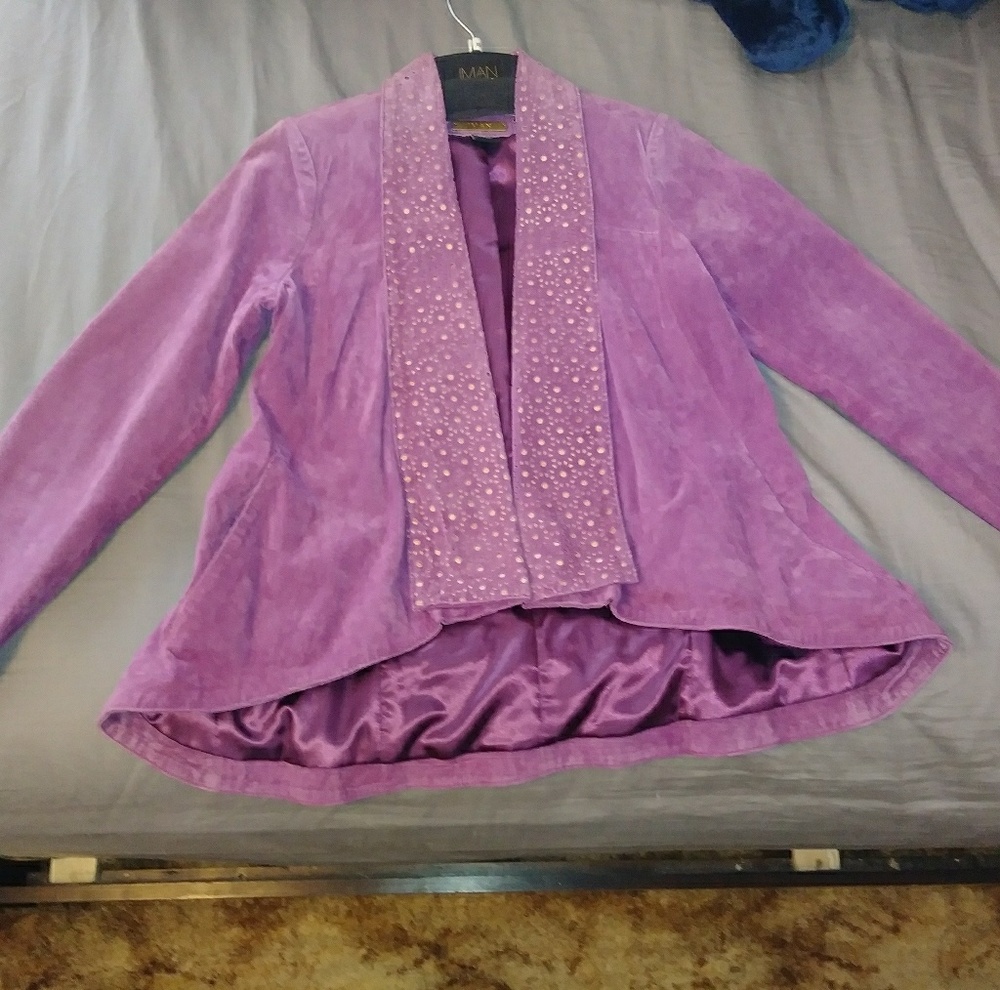 Beautiful.Purplish Suede Jacket